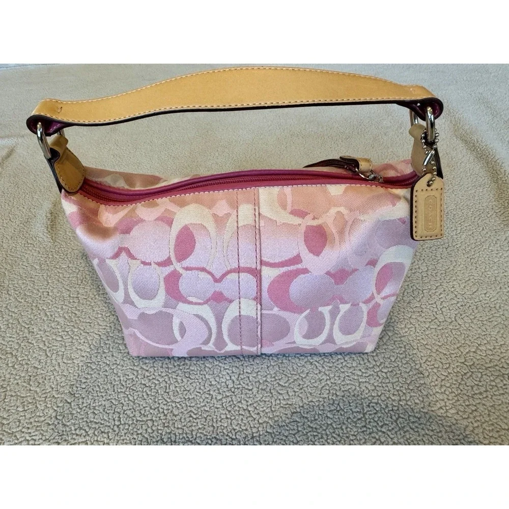 Coach 6561 Pink Optic Signature Mini Hobo Shoulder Bag NWOT Y2K Canvas